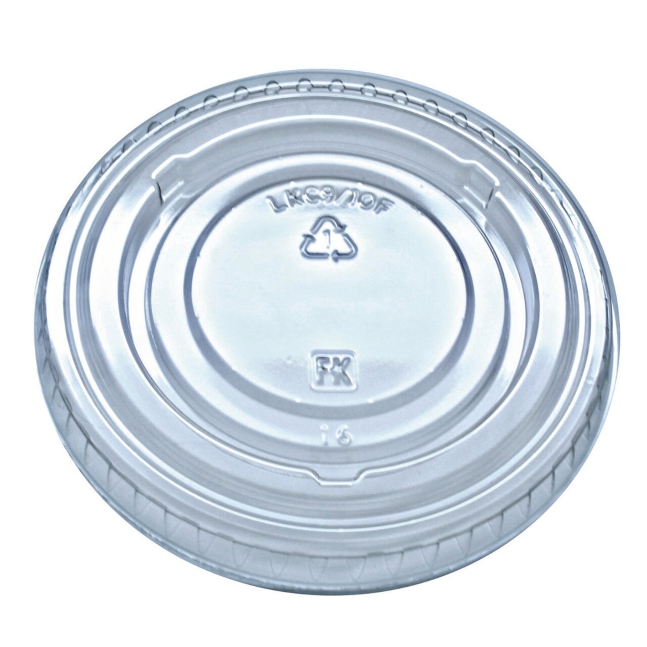 Fabri-Kal Kal-Clear/Nexclear Flat Lid with No Slot Plastic Drink Cup Lids Fits 9 oz. to 10 oz. Cold Cups - Clear (2500/Carton)